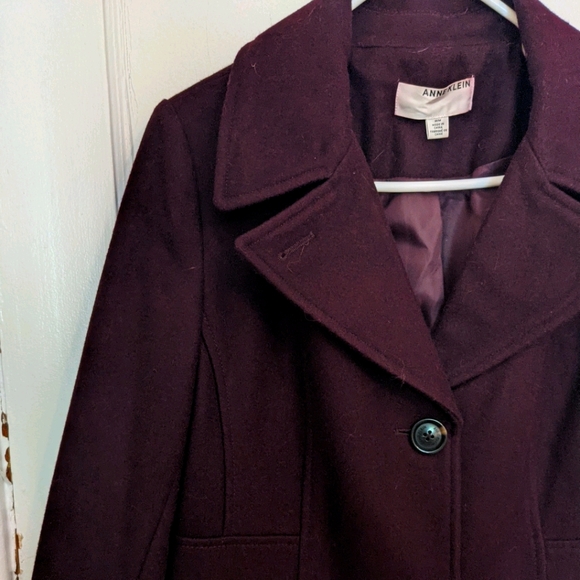 Anne Klein Purple Coat - Picture 1 of 4